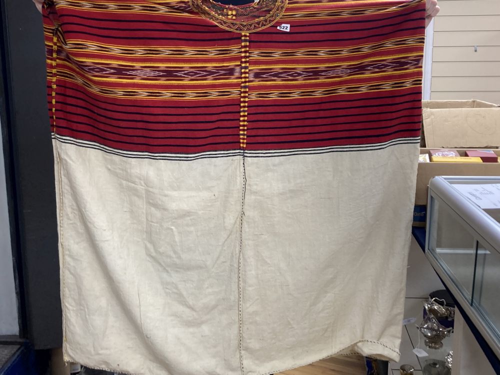 A traditional Guatemalan Mayan linen dress from Quezaltenango, early 20th century